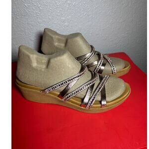 Mariella Made in Italy glitter slip on sandals size 9.5 M